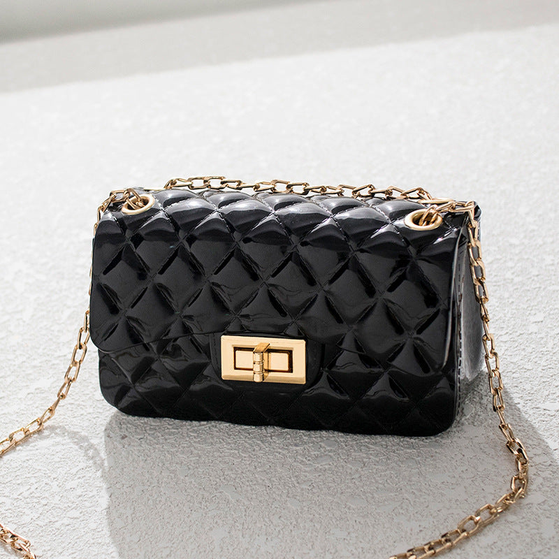One-shoulder diagonal jelly bag