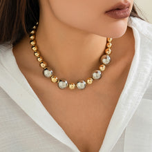 Carica l&#39;immagine nel visualizzatore di Gallery, Exaggerated Punk Contrast Color Beaded Necklace Ball Bracelet
