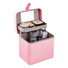 Carica l&#39;immagine nel visualizzatore di Gallery, Large Capacity Portable Cosmetic Case Pu Cosmetic Desktop
