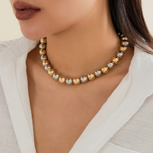 Carica l&#39;immagine nel visualizzatore di Gallery, Exaggerated Punk Contrast Color Beaded Necklace Ball Bracelet
