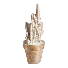 Lade das Bild in den Galerie-Viewer, Vasetto cemento oro cactus
