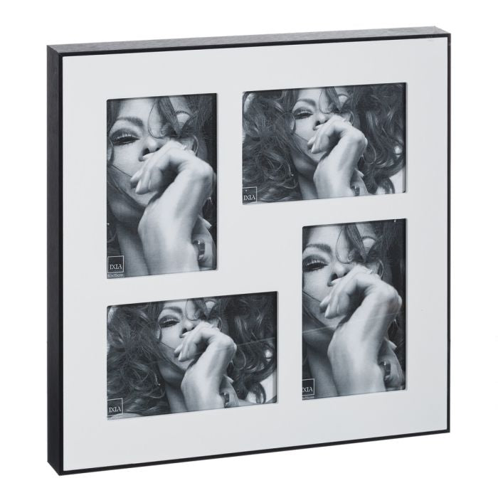 Black and white multiple photo frame