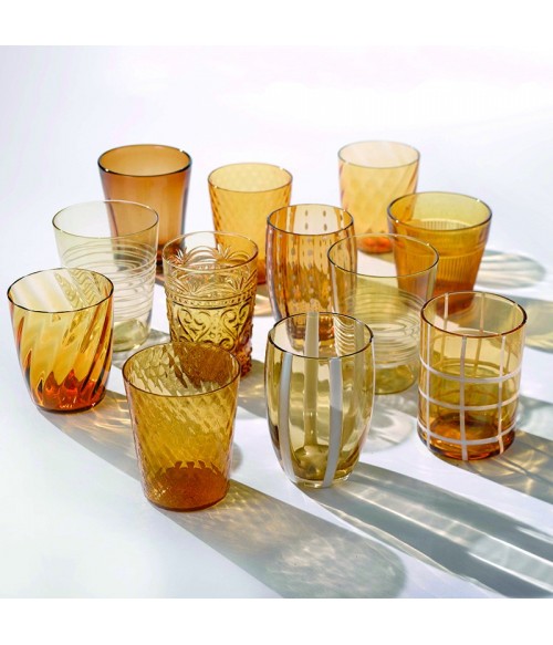 bicchieri-set di 6- zafferano-vetro-colorati-misti-newavenueliving.com