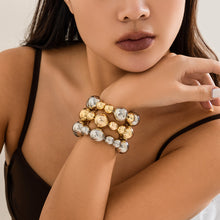 Carica l&#39;immagine nel visualizzatore di Gallery, Exaggerated Punk Contrast Color Beaded Necklace Ball Bracelet
