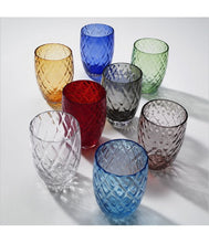 Load image into Gallery viewer, Lozenges Amethyst glass tumbler set 6 pieces
