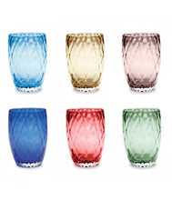 Load image into Gallery viewer, Lozenges Amethyst glass tumbler set 6 pieces
