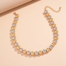 Carica l&#39;immagine nel visualizzatore di Gallery, Exaggerated Punk Contrast Color Beaded Necklace Ball Bracelet
