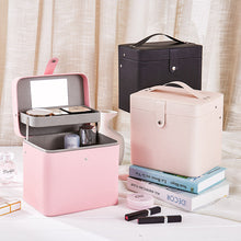 Carica l&#39;immagine nel visualizzatore di Gallery, Large Capacity Portable Cosmetic Case Pu Cosmetic Desktop
