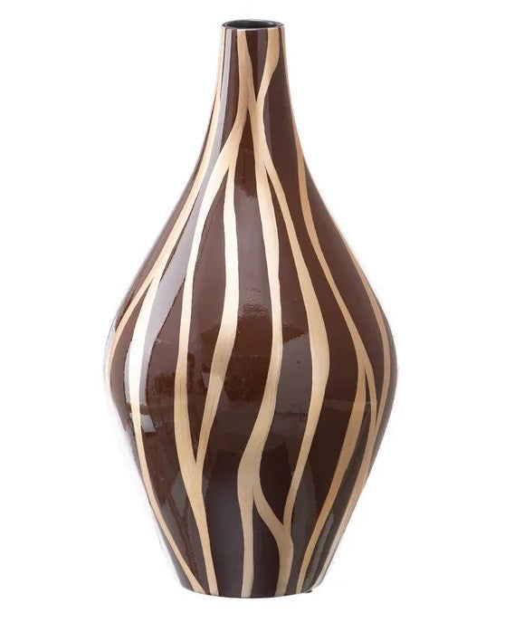 Vaso Zebra marrone-oro