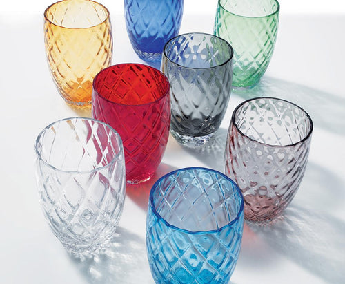 bicchieri-set di 6- zafferano-vetro-colorati-misti-newavenueliving.com
