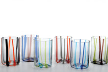 Carica l&#39;immagine nel visualizzatore di Gallery, bicchieri-set di 6- zafferano-vetro-colorati-misti-newavenueliving.com
