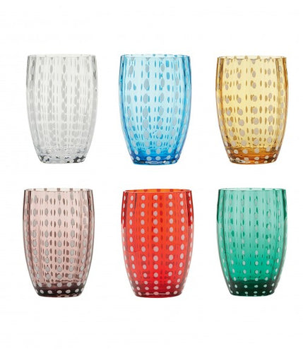 bicchieri-set di 6- zafferano-vetro-colorati-misti-newavenueliving.com