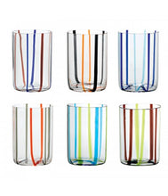 Carica l&#39;immagine nel visualizzatore di Gallery, bicchieri-set di 6- zafferano-vetro-colorati-misti-newavenueliving.com
